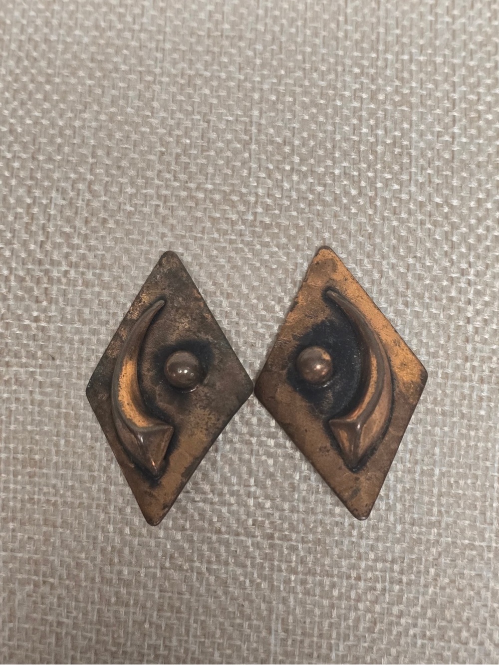 Mid-Century Modernist Earrings-Clip On